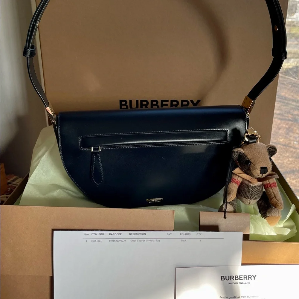 Authentic Burberry Small Leather Olympia Bag - Picture 2 of 16